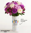 Happy Birthday Bouquet with Personalized Vase