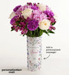 So Grateful for You Bouquet with Personalized Vase