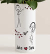 Sending Love Bouquet with Personalized Vase
