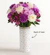 Birthday Confetti Bouquet with Personalized Photo Vase