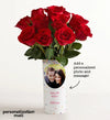Birthday Confetti Bouquet with Personalized Photo Vase