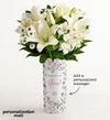 So Grateful for You Bouquet with Personalized Vase