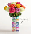 Birthday Celebration Bouquet with Personalized Photo Vase