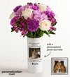 Pet Memorial Bouquet with Personalized Photo Vase