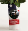 Military Memorial Bouquet with Personalized Photo Vase